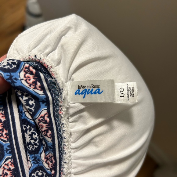 La Vie En Rose Aqua Bikini Top size Large - Picture 3 of 3